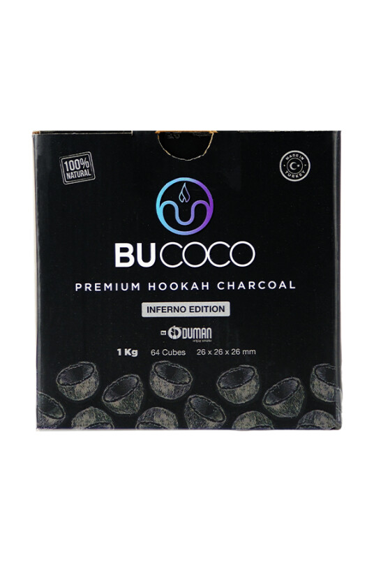 BUCOCO 26MM KÜP NARGİLE KÖMÜRÜ - 1KG - INFERNO EDITION